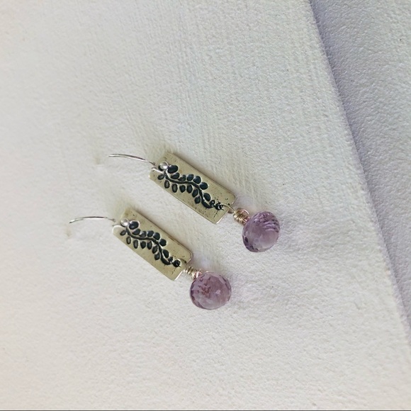 COPY - New Sterling Silver and Amethyst Earrings - Picture 7 of 10
